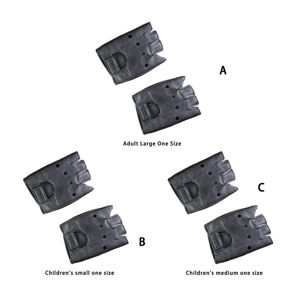 2 Stück Herren Leder Halbfingerhandschuhe Theatralisches Spezialdesign Coole Fingerlose Fäustlinge Bequemer Handschuh Weihnachten