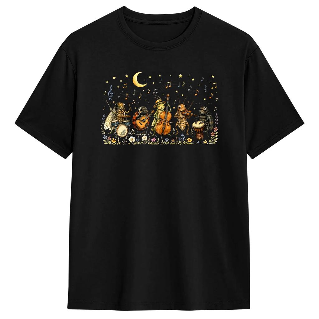 Vintage Be Kind to All Kinds Bugs T Shirts Novelty Tees Short Sleeve Round Collar T-Shirt Pure Cotton Graphic Tops