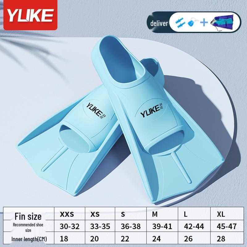 Yuke Silicone Fins - Adult & Kids Snorkeling, Swimming, Diving Flippers for Training
