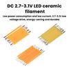 2200K/2700K/6500K DC 2,7-3,1V LED Keramikfaden 38mm Hartfaden Retro-Glühbirnen Teile für Glühbirnenreparatur DIY Beleuchtung Geringer Stromverbrauch