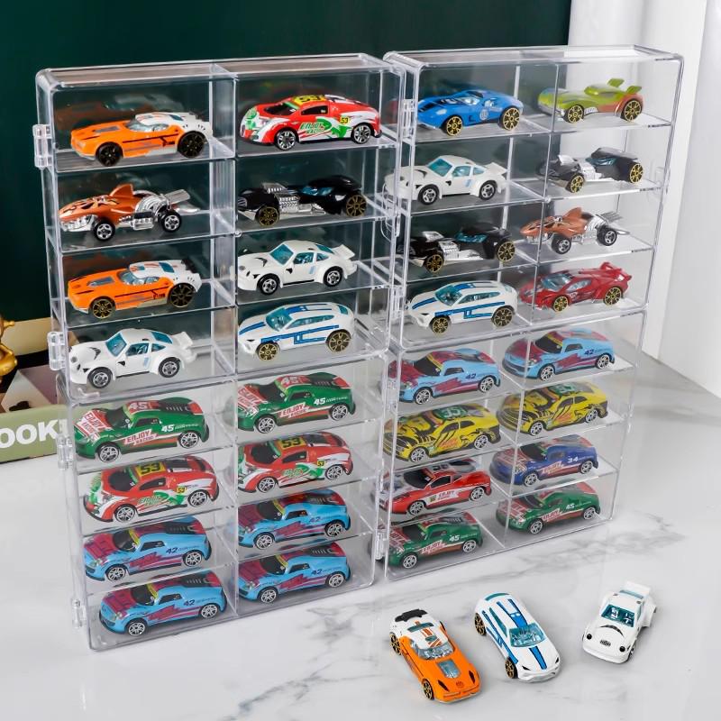 Tomica 1:64 Toy Car Display Box - Stackable Transparent Model Storage & Stand