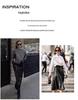 Noble Flare Umbrella Skirt: Bud-Shaped Sheepskin Midi with Elastic Waist for Versatile Commuting