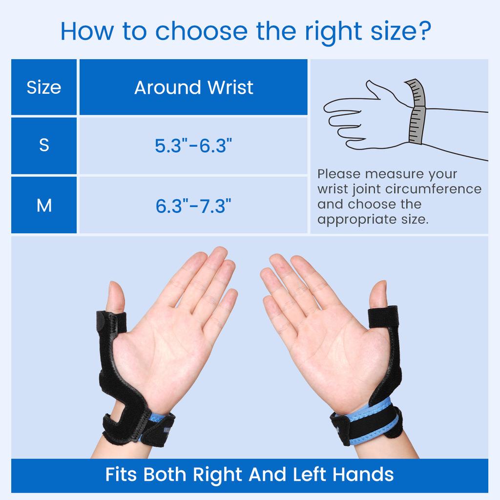 Velpeau Thumb Splint Breathable For Trigger Finger And De Quervain'S Disease, Thumb Stabilizer Support Fits Left And Right Hand