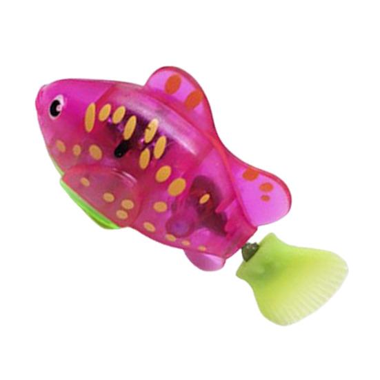 Electric Swimming Fish Toy with Realistic Motion & Sound Waterproof LED Light Fish Interactive Pool Toy for Pet Cat Play