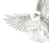 3D Printed Angel Figurine with Large Wings, White Matte Angel Statue, Aesthetic Minimalist Angel Sculpture for Home Office Desktop Bookshelf Decor