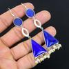 Friendship Day Deal 925 Silver Lapis Lazuli Stone September Drop Dangle Earrings