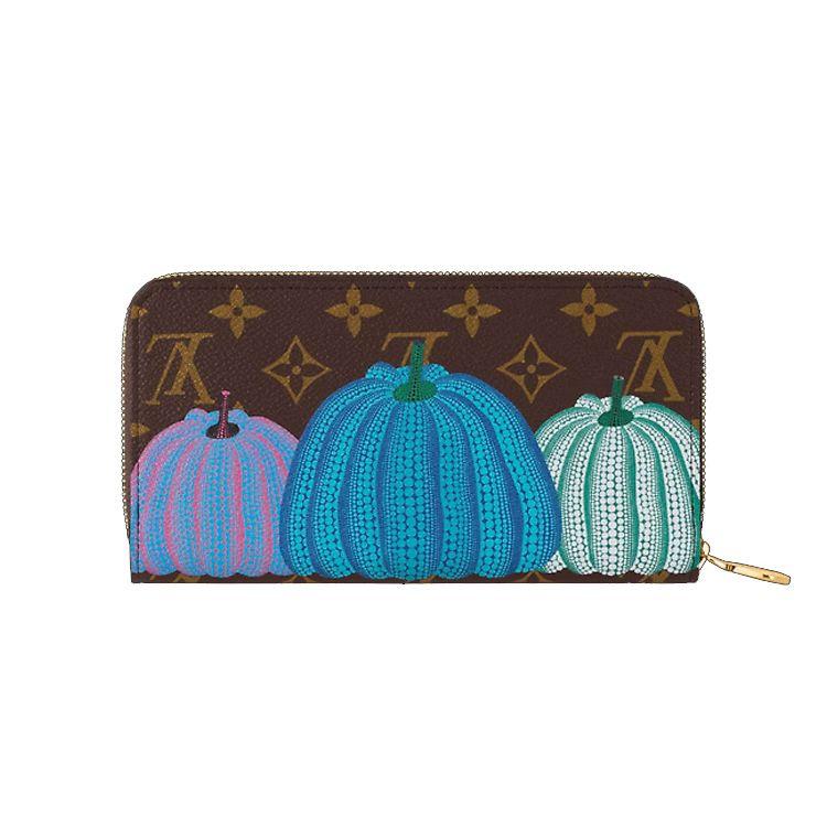 Louis Vuitton X Yayoi Kusama Zippy Wallet Colorful Pumpkin Monogram Women wallet Multicolor M82106