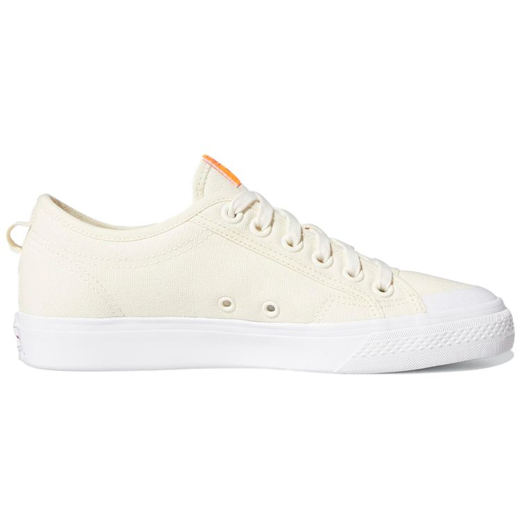 Adidas Originals Nizza Trefoil Canvas Slip-Resistant Durable Lightweight Low-Top Skate Shoes Women Sneaker Cream FX9009