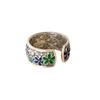 New Chinese Ethnic Floral Open Ring Enamel Colorful Vintage Heavy Duty Adjustable Size Casual Everyday Dainty Minimalist Personalized Female Jewelry