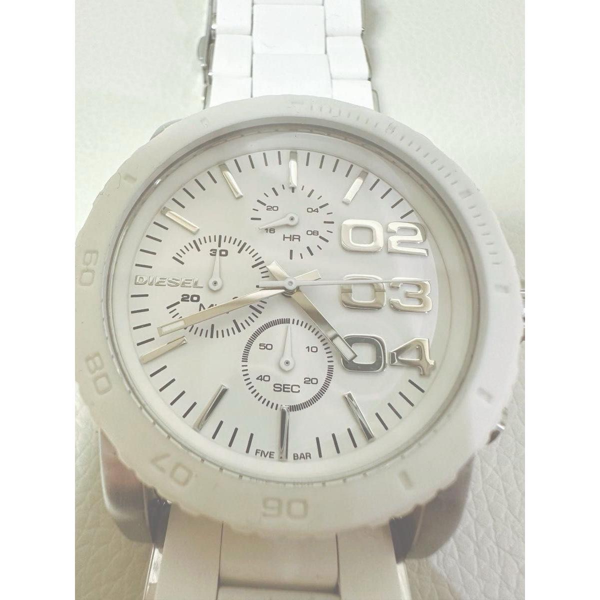 Used DIESEL big face white watch