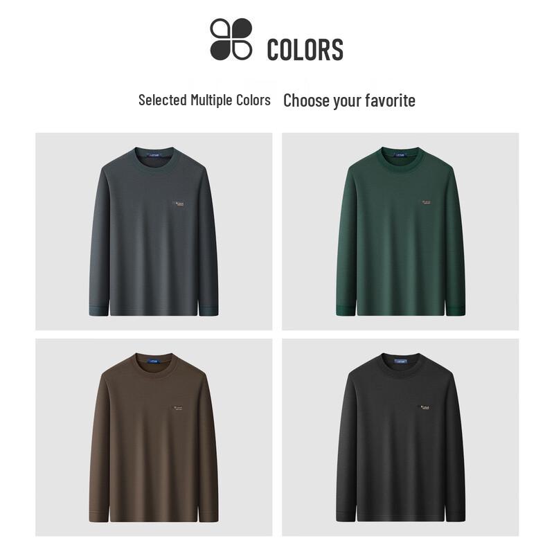 MONTAGUT Men's Cashmere & Silk Blend Round Neck Pullover