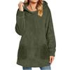 Womens Fuzzy Fleece Pullover  Double  Hoodies Ladies Warm Tops Winter Cozy Sweatshirt With Pockets