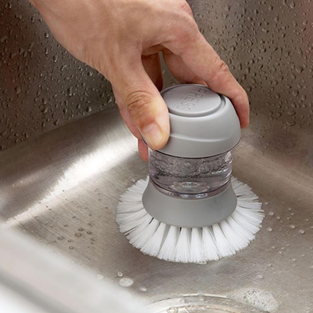 Home Kitchen Washing Utensils Pot Dish Brush Soap Dispenser Wash Pot Brush