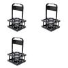 A84E-3X 4 Holes Foldable Plastic Beverage Carrier,Reusable Drink Holder With Handle Portable Drink Holder Black