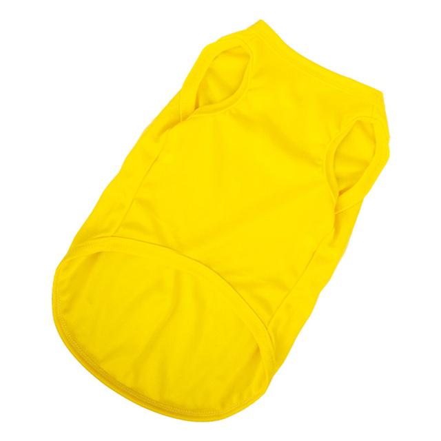 

XS-XXL Летняя футболка из чистого хлопка для щенков, мягкая однотонная майка для собак, футболки с рисунком кошек для маленьких, средних и больших собак XS жёлтый
