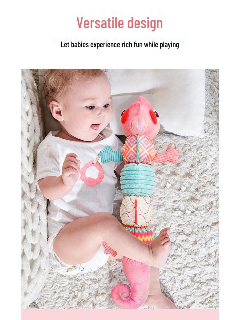 Sozzy Chameleon Baby Height Chart & Soothing Plush Toy, 0-1 Year Old Educational Doll