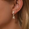 2PC women's fashionable design with rhinestone earrings and Zircon suitable for dates, parties, holidays, and gifts