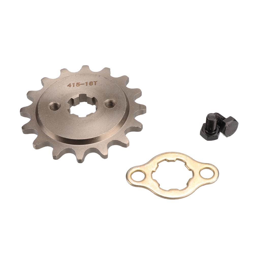 415 Chain 17mm 14T 15T 16T 17T Teeth Front Engine Sprockets With Retainer Plate Locker For Motorcycle Motorized Bicycle Moped