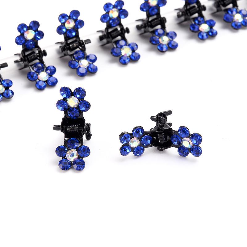 

Простая маленькая заколка-краб со стразами для челки - женский аксессуар для волос 12 pieces