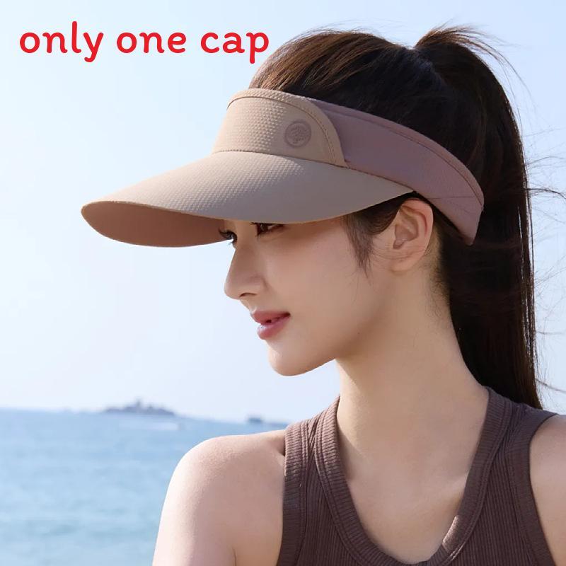 Summer Sun Protection Hat With Letter Embroidery For Outdoor Running And Cycling Enthusiasts