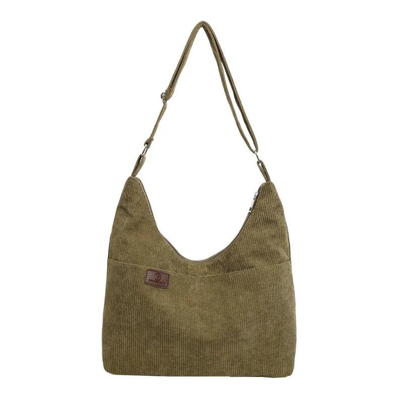 Women's Velvet Crossbody Bags Monochromatic Large Capacity Casual Shoulder Bags High Quality