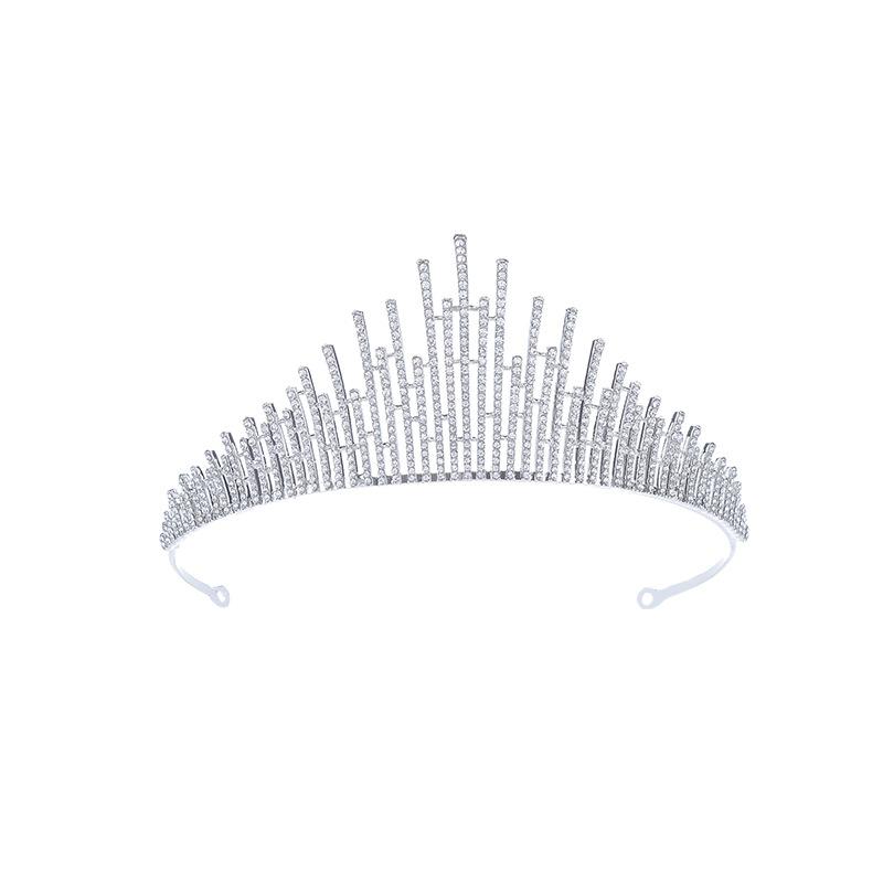 Korean Style Bridal Alloy Rhinestone Simple and Elegant Crown Suitable for Ladies To Wear At Wedding Banquets