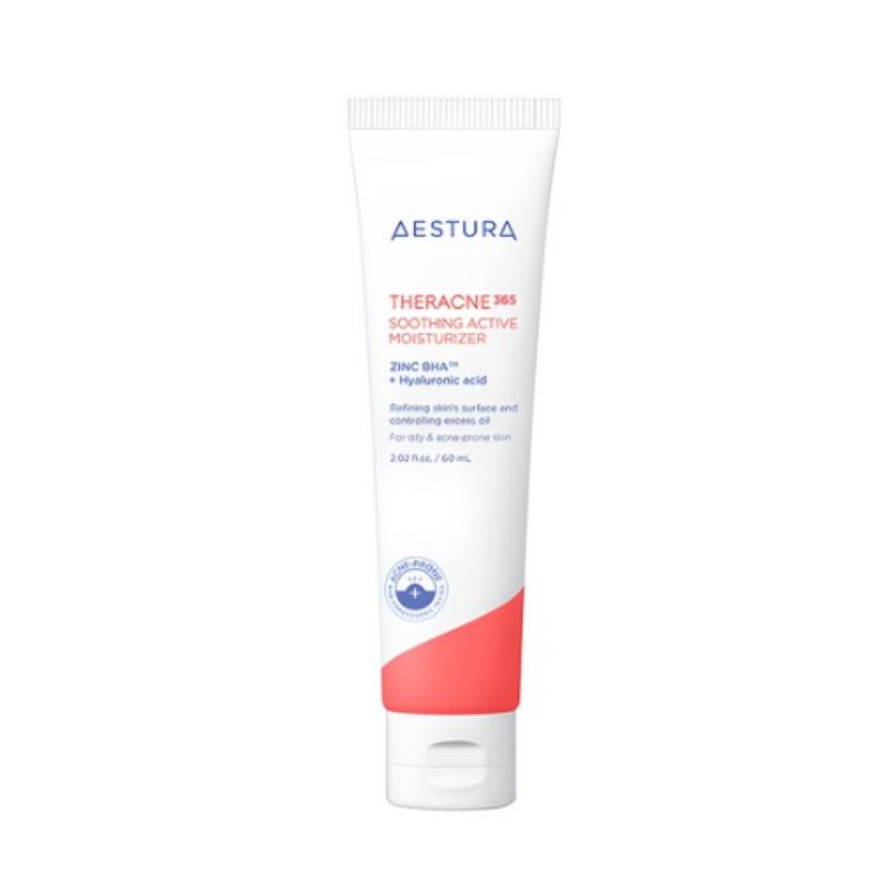 AESTURA Theracne365 Успокаивающий Активный Увлажняющий Крем для Лица 60 мл – Легкий Увлажняющий Крем для Жирной и Склонной к Акне Кожи