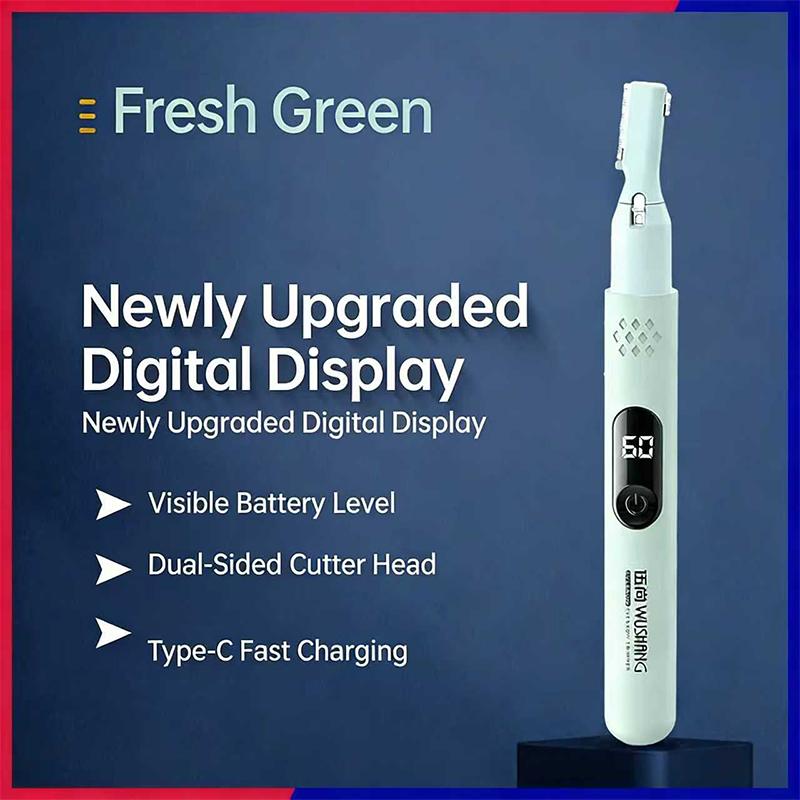 Electric Eyebrow Trimmer Razor Brow Shaping Portable Shaving with Duals Cutter Head Design Washable Hair Trimmer Razor Tools