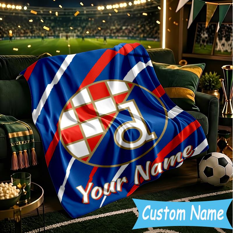 Individuelle Personalisierte Decke GNK Dinamo Fußball Weiche Überwurfdecke, Geeignet für Familie und Freunde, Sofadecke, Heimdekoration Weihnachtsgeschenk