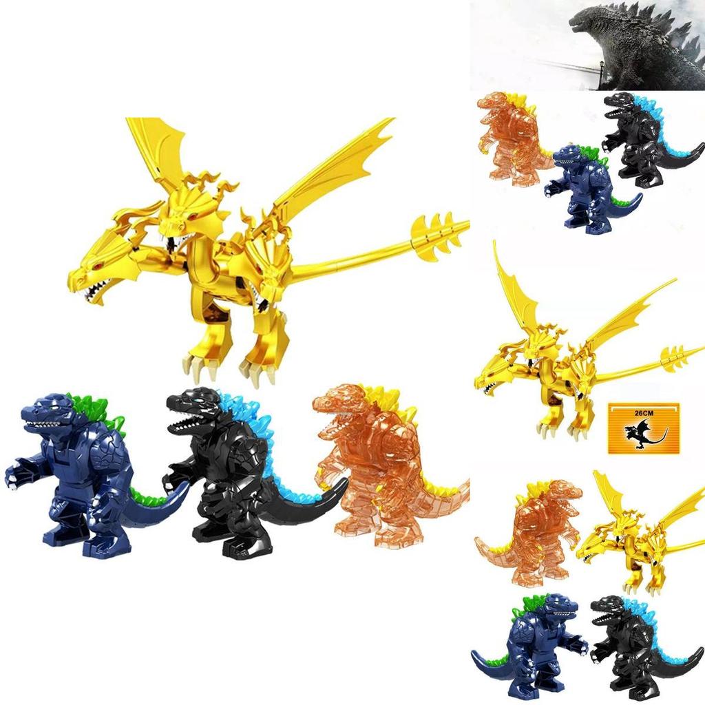 Exciting Godzilla King Of The Monsters King Ghidorah Action Figure Building Blocks Toy For Kids