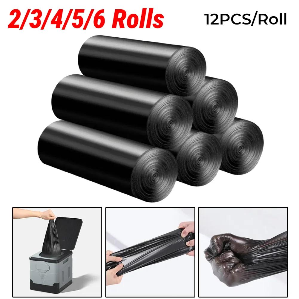 Camping Toilet Garbage Bag Portable Biodegradable Garbage Bags Disposable Environmentally Friendly for Camping Fishing Home 2 rolls