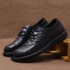 Cowhide Men's Leather Shoes Breathable Lace Up Round Toe Versatile Soft Sole Wear-resistant British Formal Business Casual Men's Shoes