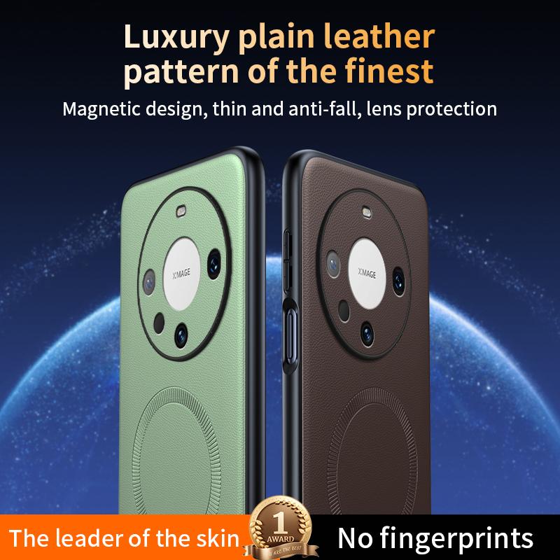For Huawei Mate 60 Pro Case Magnetic Leather Shield Cover For Huawei Mate 60 Pro High Quality Anti-Fingerprint Non-Slip PC+TPU