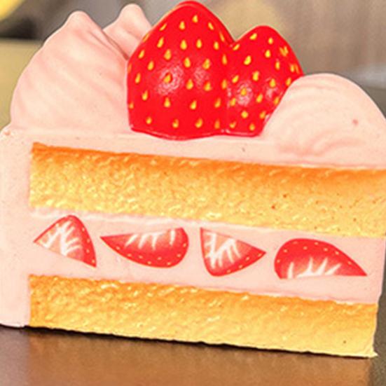 Strawberry Cake Squeeze Toy Soft Slow Rebound Simulated Food Toy Portable Stress Relief Pinch And Squeeze Relaxation Toy