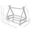 NAKANA Children's Cabin Bed 80 X 180 Light Grey