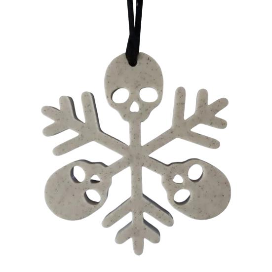 

Украшение Снежинка Череп Напечатанное на 3D-принтере Готическое Украшение Снежинка для Подвешивания на Елку Окно Праздничный Декор A