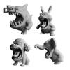 Roaring In Anger Animal Figurine 3D Printed Dog Rabbit Shark Elephant Statue Sculpture Home Office Bookshelf Desktop Decoration Ornament