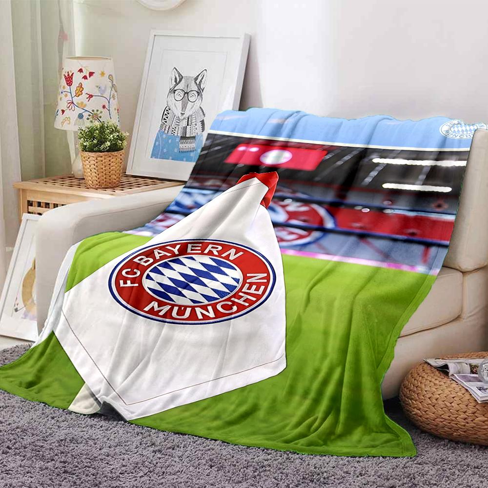 Coperte con Maglia del Bayern Monaco in Flanella Stampata Traspirante Calda per Casa Ufficio Copriletti 0708a121