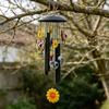 Vintage Chicken Wind Chime Metal Sunflower Chicken Wind Chime Outdoor Indoor Hanging Wind Chime for Garden Porch Terrace Farmhouse