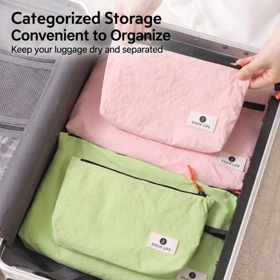 Lightweight Cosmetic Pouch Zipper Closure Underwear Storage Bag  Business Trip Luggage Storage