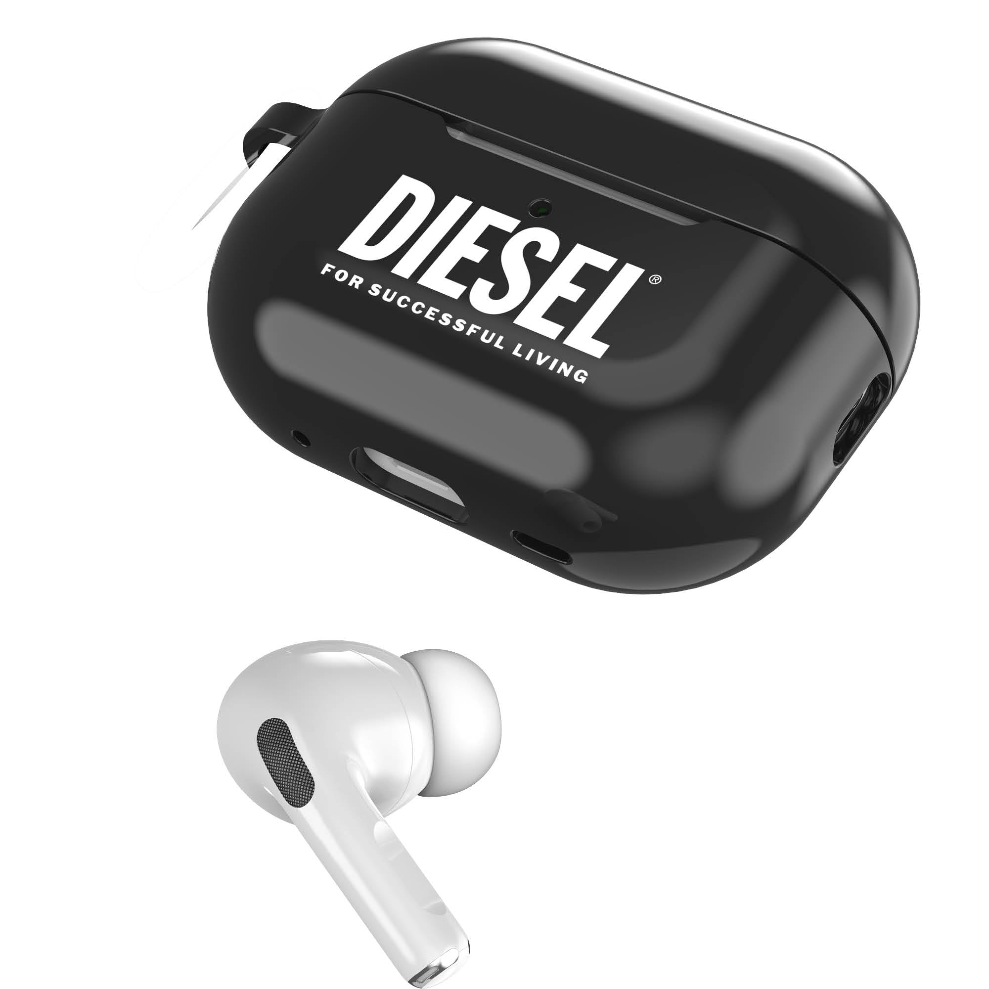 

DIESEL Стильный чехол из ТПУ для AirPods Pro 2 Pro с защитным чехлом для AirPods Pro поколения/чехлом для AirPods, с логотипом, (Дизель 1-й/2-й чехол, Черный) чёрный