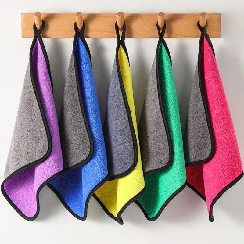 

Two-Tone Coral Fleece Car Wash Towel - 400g Thick, Absorbent, Multi-functional Cleaning Cloth