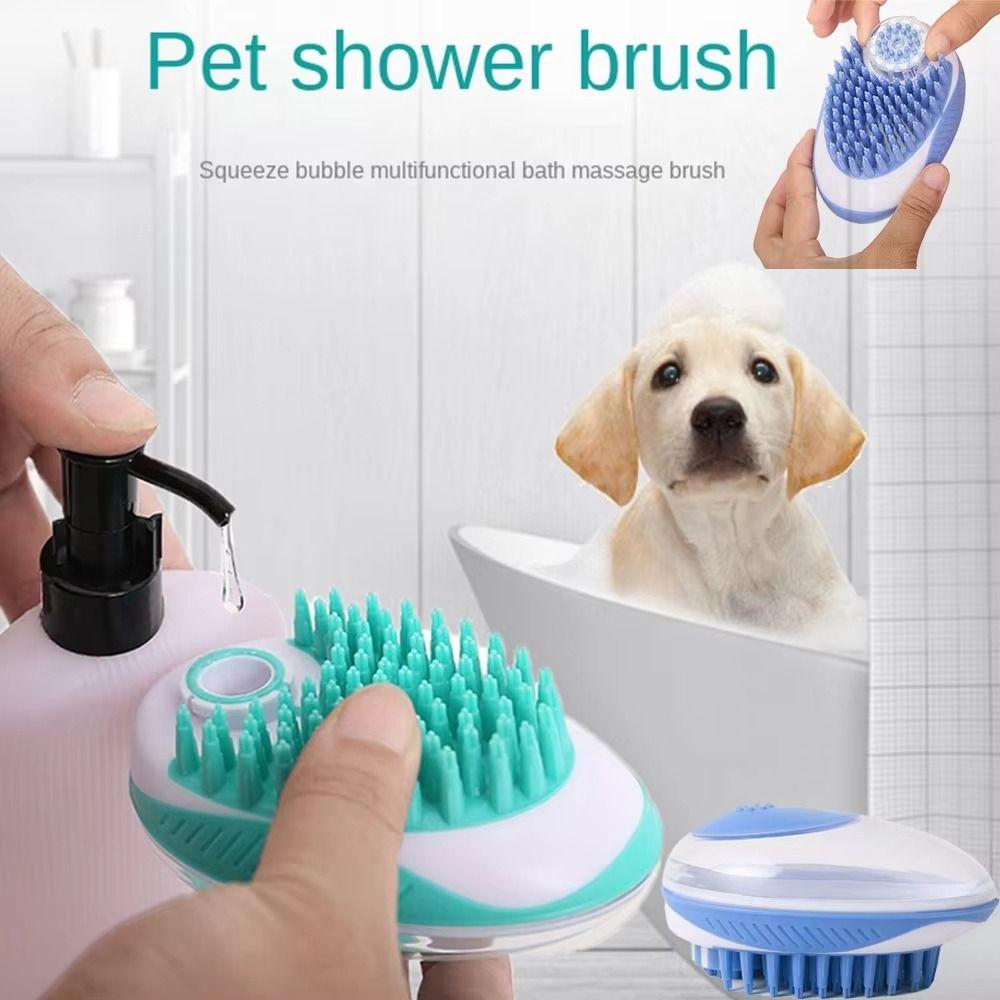 Silicone Dog Bath Brush Comb 2 In 1 Pet Shower Comb Pet Products Cat Massage Brush Kitten Cat
