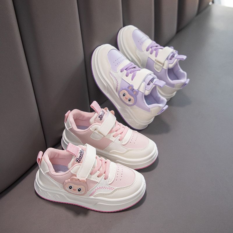 Cute LBB Sneakers for Girls, Soft-soled Leather Sports Shoes for Children In Spring and Autumn