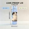 1PC Pug Bulldog Portrait 750ml Color Plastic Sports Water Bottle Leakproof Flip Straw Lid Suitable for Sports Office Home Use