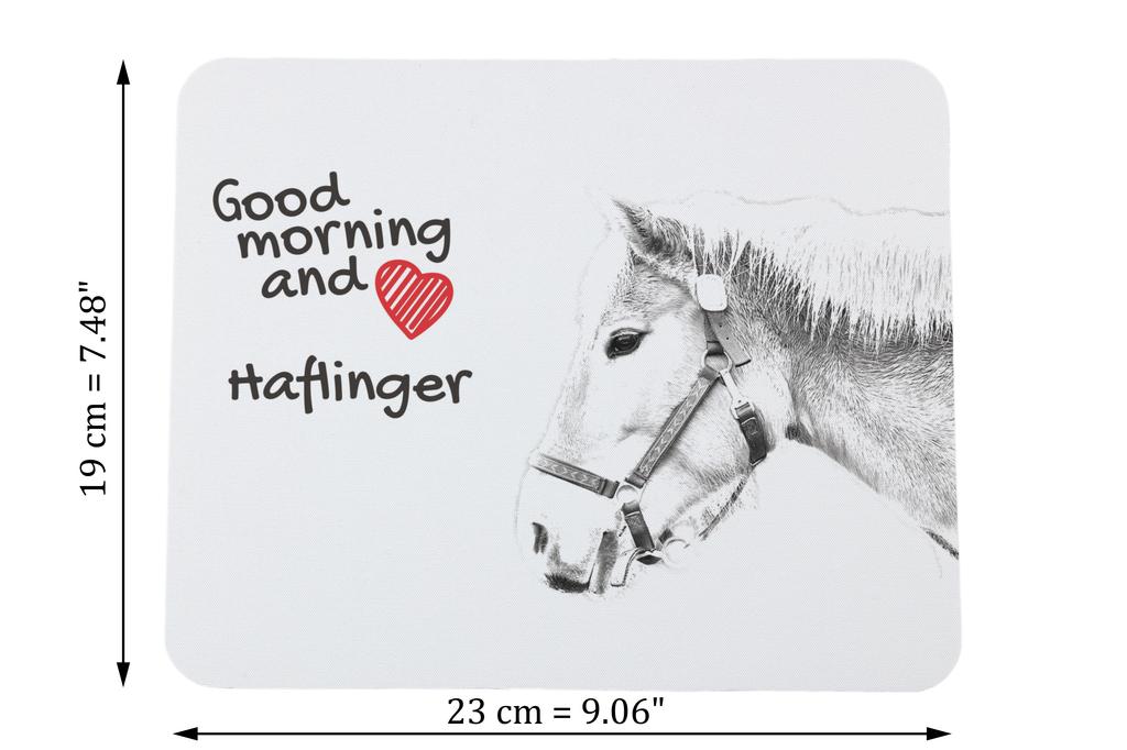 Haflinger - mouse pad cu imprimeu, pad personalizat cu un cal, gadget unic pentru un angajat de birou de la marca Art-Dog