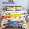 Rugrats  Pattern Bedding Quilt Set  Home Decoration  Gift (1 * Duvet Cover + 2 * Pillowcase  Without Core)