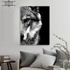 Wall Art Picture Wolf Head Animal Poster Nordic Style Black White Canvas Print Painting Scandinavian Modern Home Room Decoration