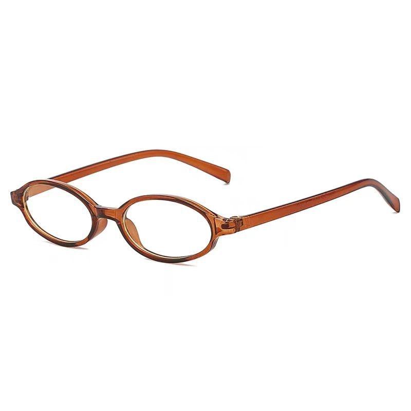 Women Anti-fatigue Reading Glasses Vintage Ins Oval Frame Presbyopia for Ladies Men Fashion Retro Transparent Plus Eyeglasses