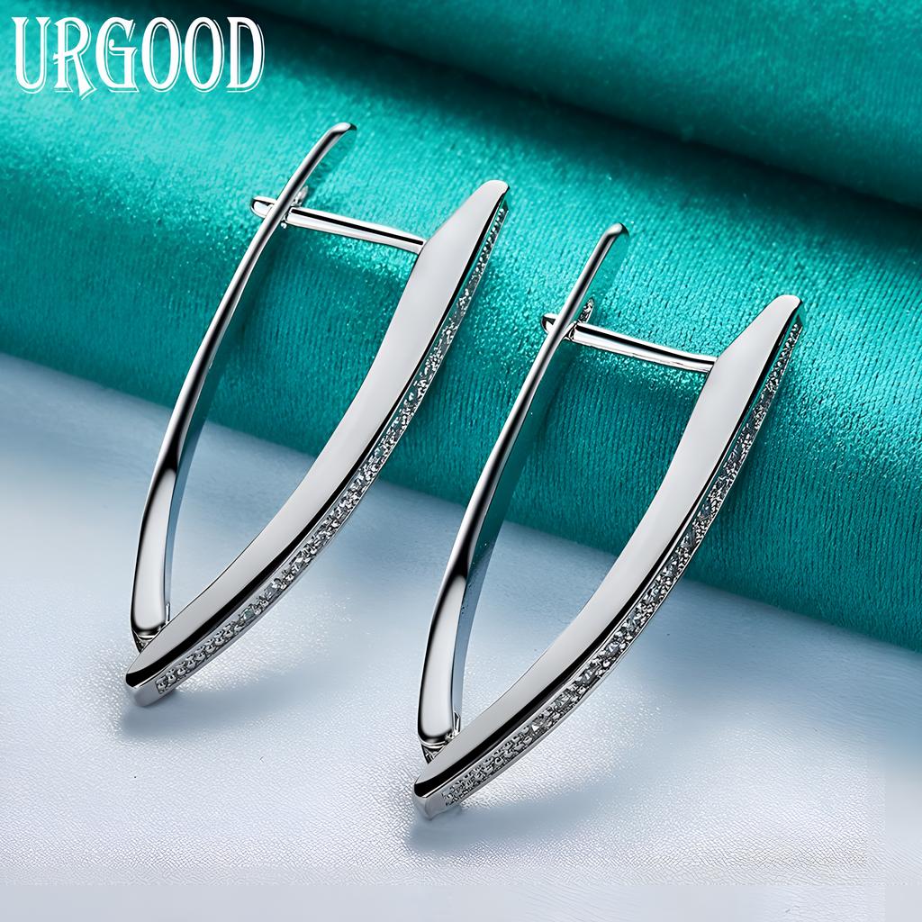 925 Sterling Silber AAA Zirkon Ohrringe Modeschmuck